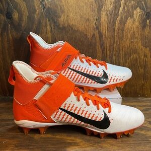 Nike Alpha Menace Pro 2 Mid Men's Size 12.5 Football Cleats Orange  BV3945-103